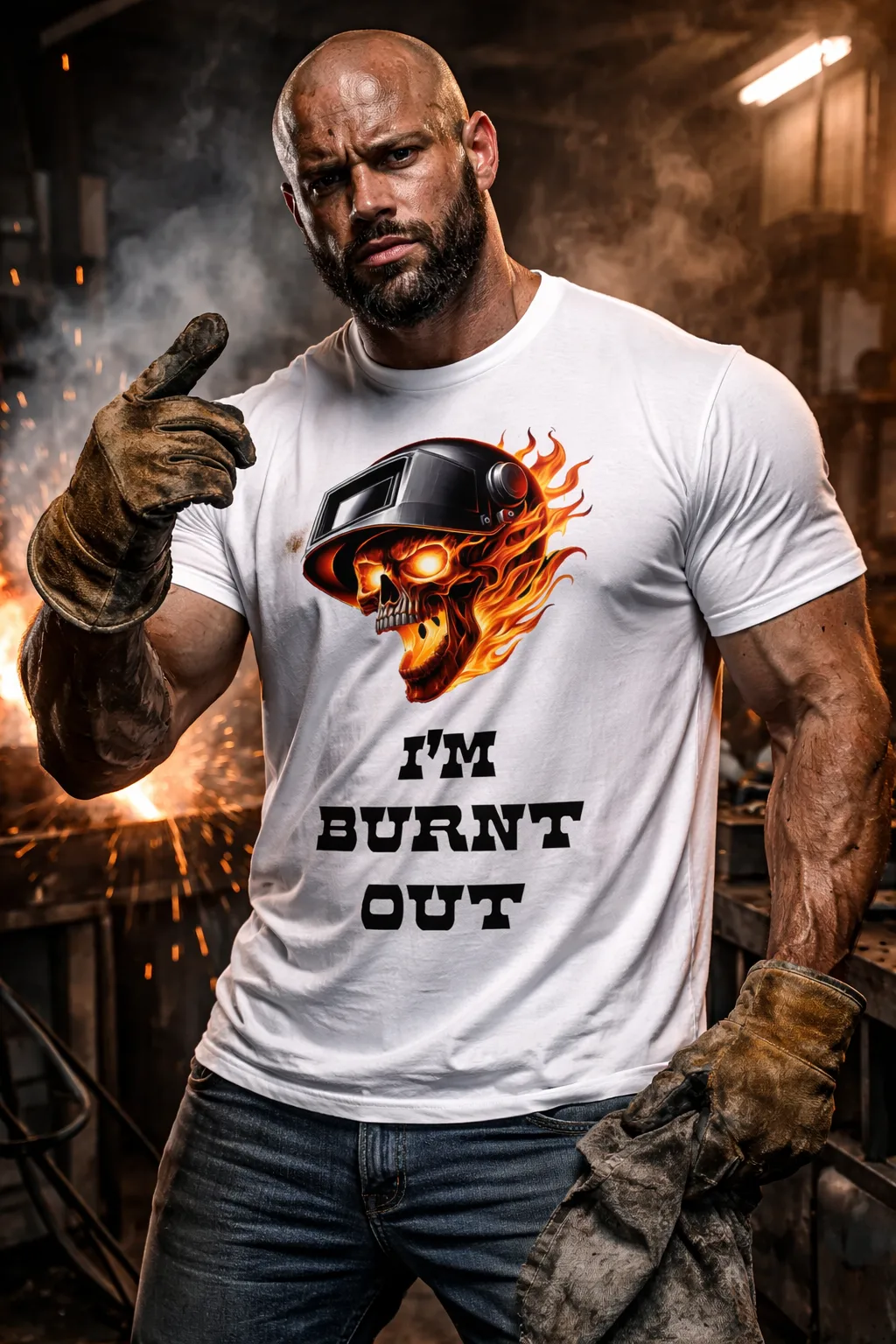 Мъжка тениска „I’M BURNT OUT“